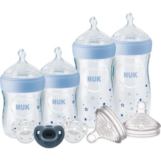 SIMPLY NATURAL 9PC BOTTLE GIFT SET W/ SAFETEMP BLUE STARS