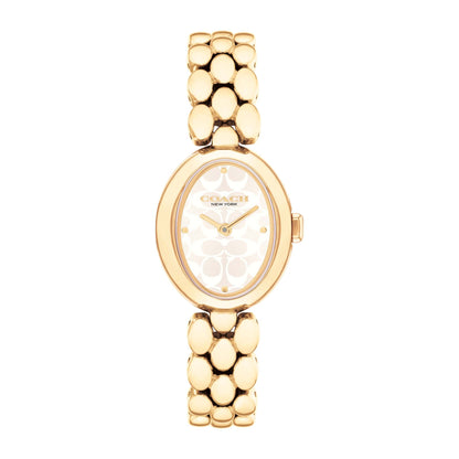 LADIES' SAMMY OVAL STAINLESS STEEL WATCH, "C" DIAL