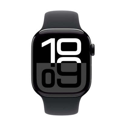 WATCH SERIES 10 GPS 42MM JET BLACK ALUMINUM CASE W/ M/L BLACK SPORT BAND