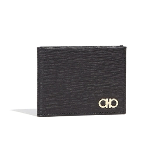 Revival Gancini Bi-Fold Wallet, Black