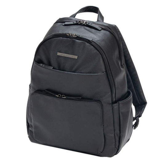 MARLEY VEGAN LEATHER BACKPACK, BLACK, 15''