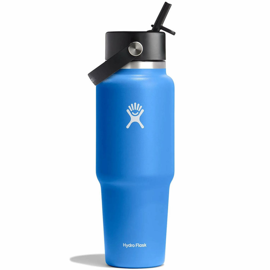 HYDRO FLASK 32 OZ. WIDE MOUTH TRAVEL BOTTLE W/FLEX STRAW CAP - CASCADE