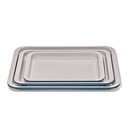 GOOD GRIPS 3PC NS PRO CERAMIC COATED METAL BAKEWARE SET STORM BLUE