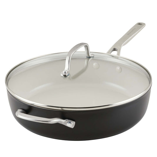 5QT HARD ANODIZED CERAMIC SAUTE PAN W/ LID