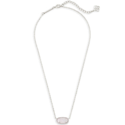 ELISA NECKLACE, RHOD IRIDESCENT DRUSY