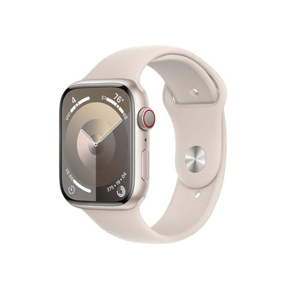 WATCH SERIES 9 GPS + CELL 45MM STARLIGHT ALUM CASE W/ STARLIGHT M/L SPORT BAND