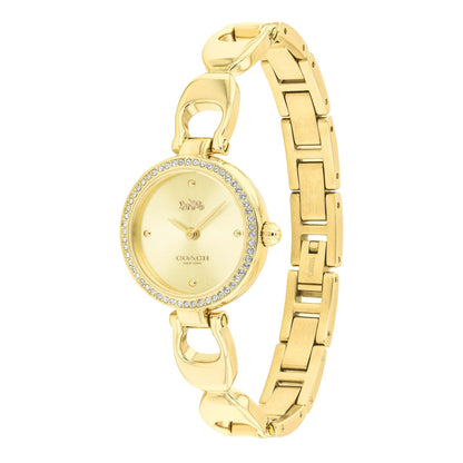 LADIES PARK STAINLESS STEEL CRYSTAL BANGLE WATCH