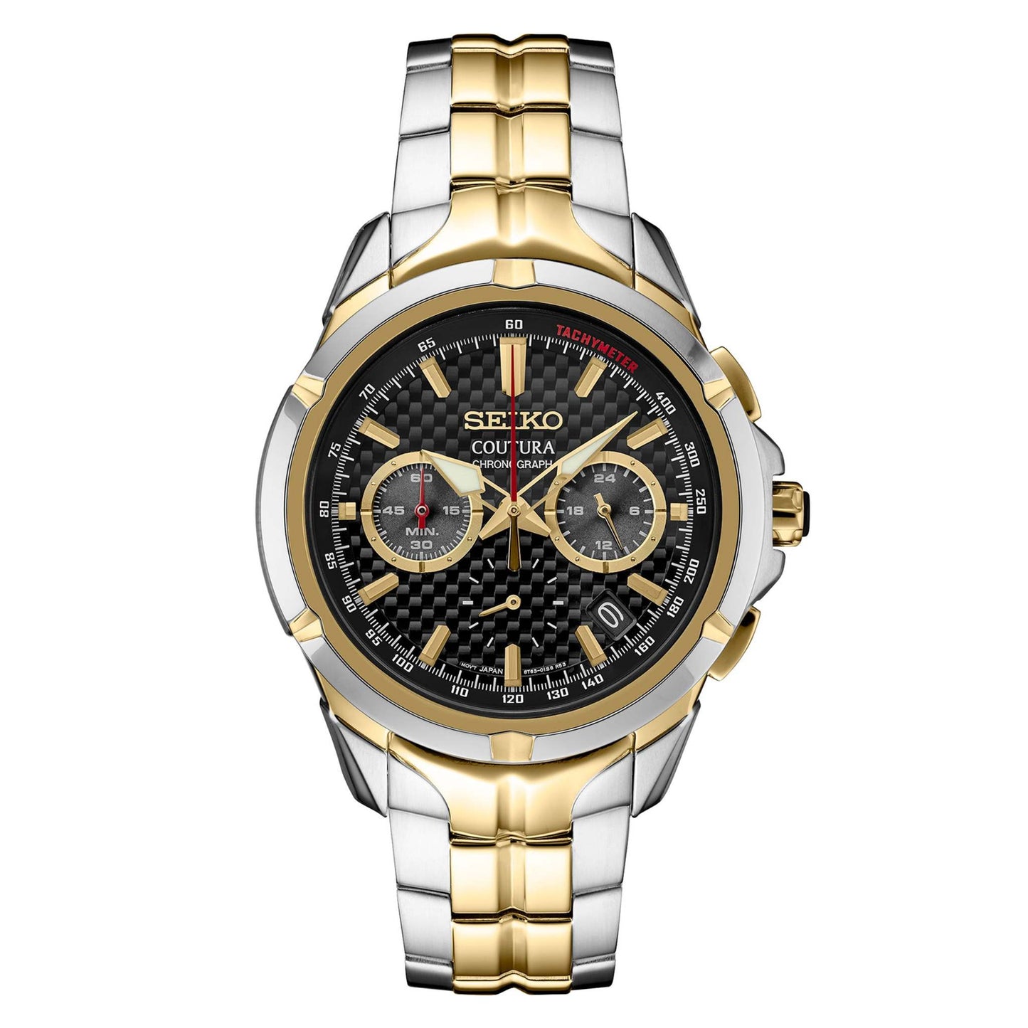 MEN'S COUTURA CHRONOGRAPH 2-TONE STAINLESS STEEL WATCH, CARBON FIBER DIAL