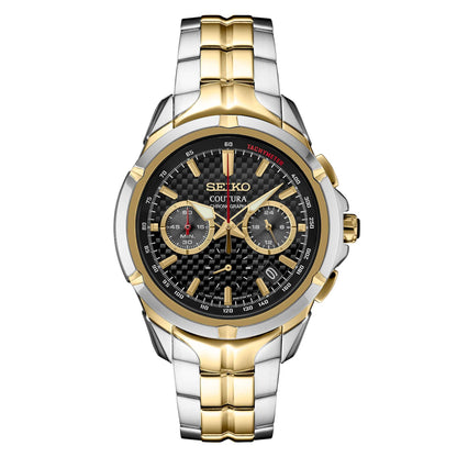 MEN'S COUTURA CHRONOGRAPH 2-TONE STAINLESS STEEL WATCH, CARBON FIBER DIAL