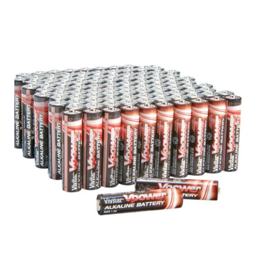 AAA BATTERIES ALKALINE - (100 COUNT)