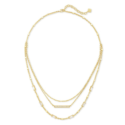ADDISON MULTI STRAND NECKLACE, GOLD
