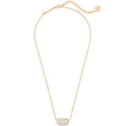 ELISA NECKLACE, GOLD IRIDESCENT DRUSY