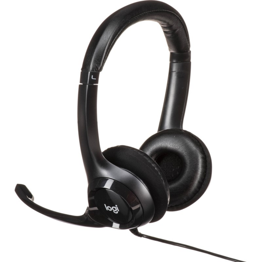 USB H390 HEADSET WITH NOISE CANCELING MICROPHONE - (BLACK)