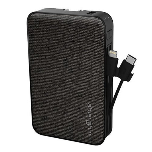 POWERHUB ULTRA 10K PORTABLE CHARGER W/ BUILT-IN USB-C & LIGHTNING CABLE