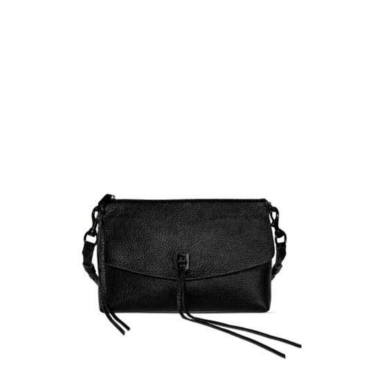 Darren Top Zip Shoulder Bag, Black