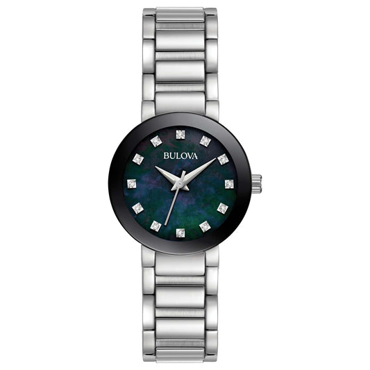 LADIES MODERN STAINLESS STEEL WATCH MOTHER-OF-PEARL