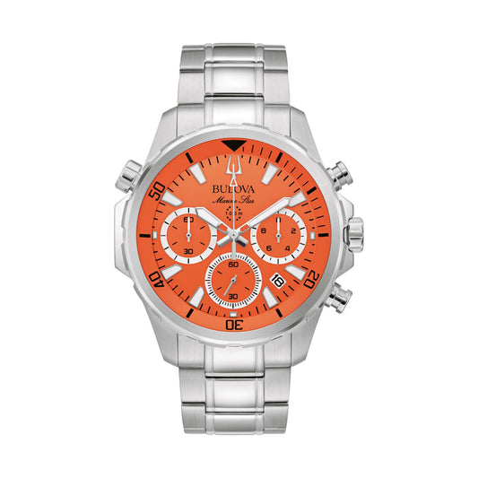 MEN'S MARINE STAR STAINLESS STEEL CHRONOGRAPH WATCH