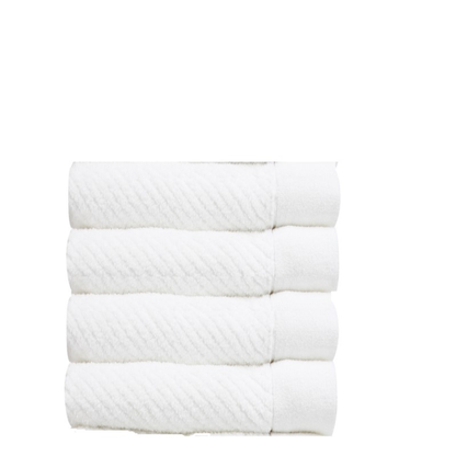 TAILORED 4PCS SET HAND TOWEL - (WHITE)