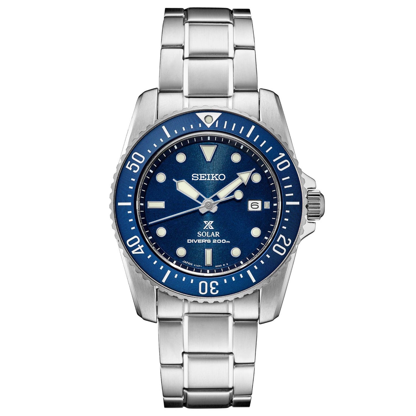 MENS PROSPEX SOLAR DIVER STAINLESS STEEL WATCH