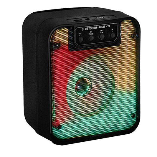 FIRE BOX 4" TWS BLUETOOTH SPEAKER W/ LED LIGHT SHOW