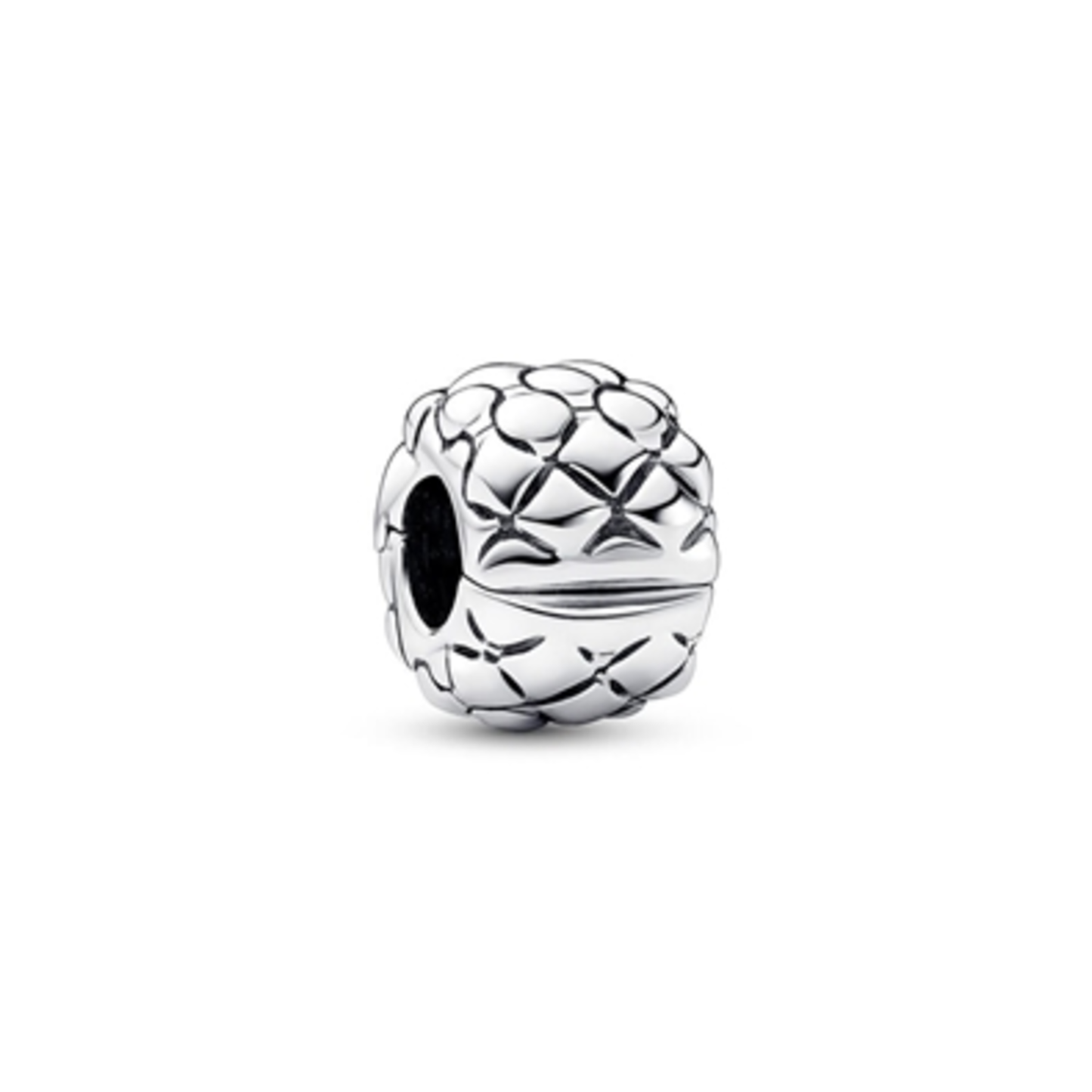 STUDDED CLIP CHARM, SILVER