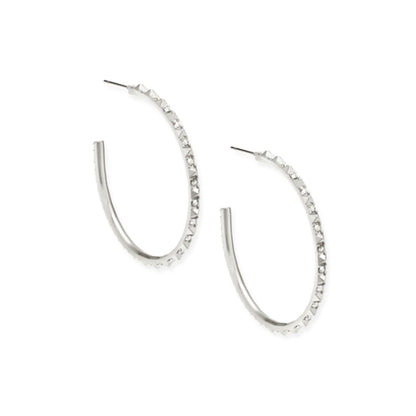 VERONICA HOOP EARRINGS, SILVER