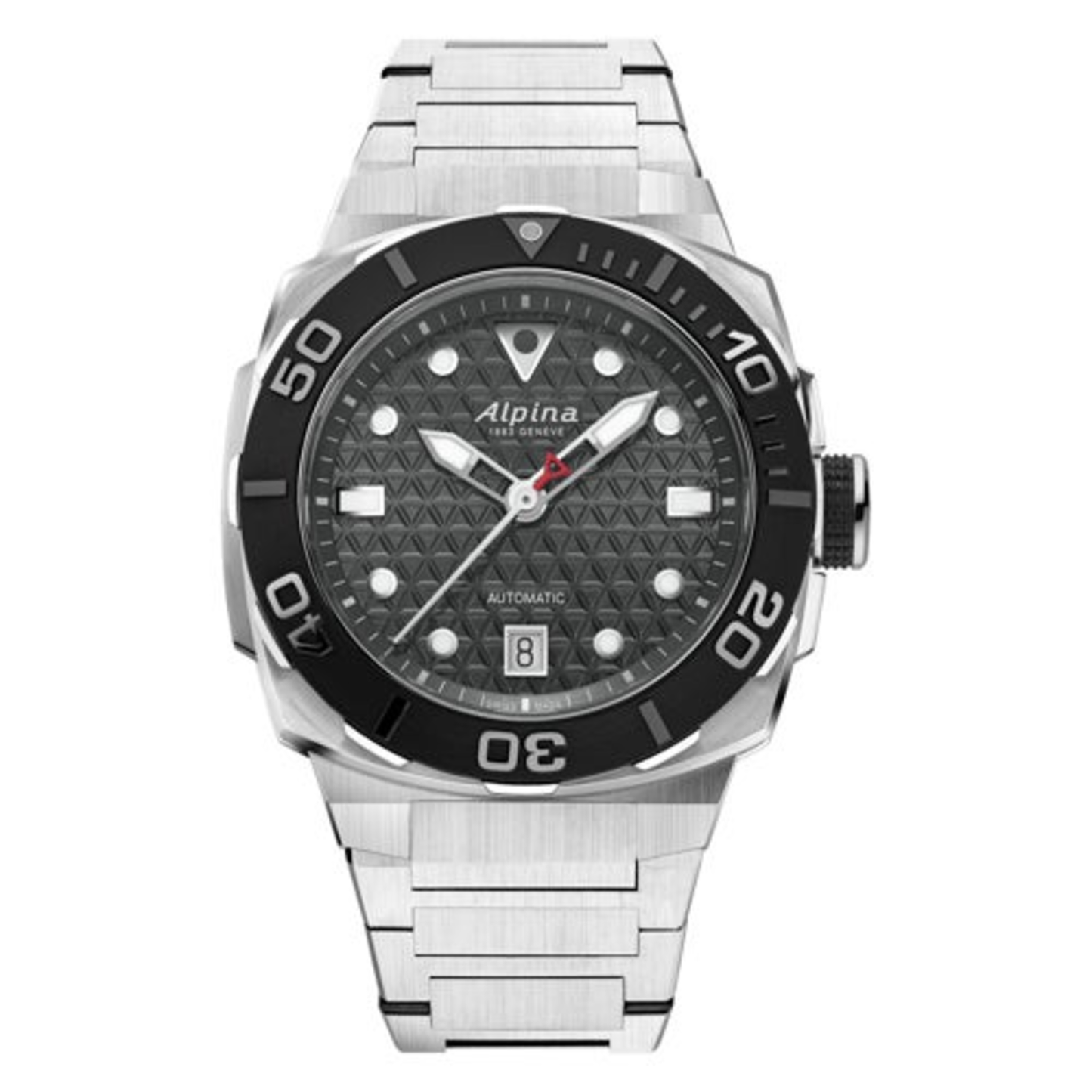 MEN'S SEASTRONG DIVER EXTREME AUTOMATIC STAINLESS STEEL WATCH, BLACK DIAL