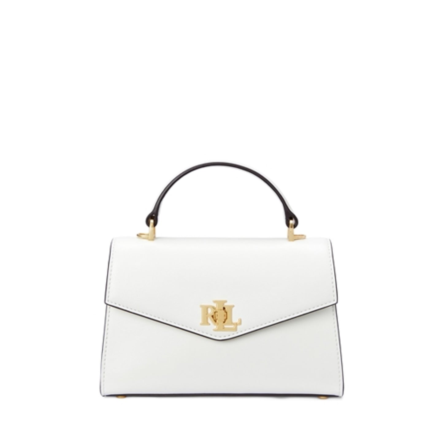 Leather Small Farrah Satchel, White