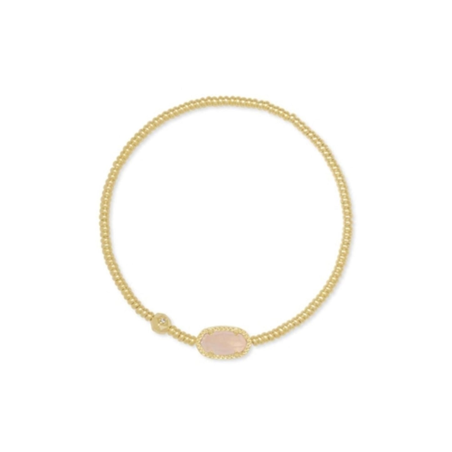 GRAYSON STRETCH BRACELET, GOLD ROSE QUARTZ