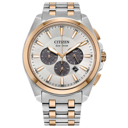 MEN'S PEYTEN ECO-DRIVE CHRONOGRAPH TWO-TONE STAINLESS STEEL WATCH