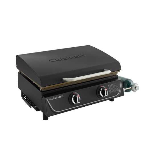 22" PORTABLE TABLETOP GAS GRIDDLE WITH LID