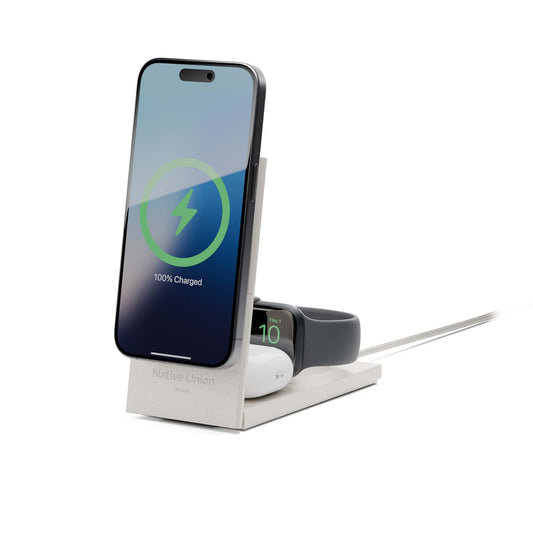 RISE 3-IN-1 QI2 MAGNETIC WIRELESS CHARGER SANDSTONE