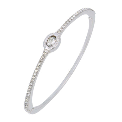 SIGNATURE LOGO PAVE BANGLE