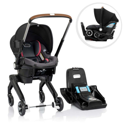 SHYFT DUALRIDE CAR SEAT & STROLLER COMBO W/ CARRYALL STORAGE BAG SYLVA PINK