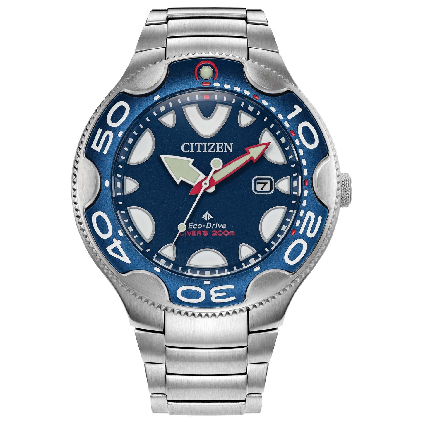 Men's Promaster Dive Orca Eco-Drive Silver-Tone Stainless Steel Watch, Blue Dial
