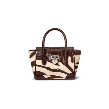 LEATHER SMALL FARRAH SATCHEL, BLACK