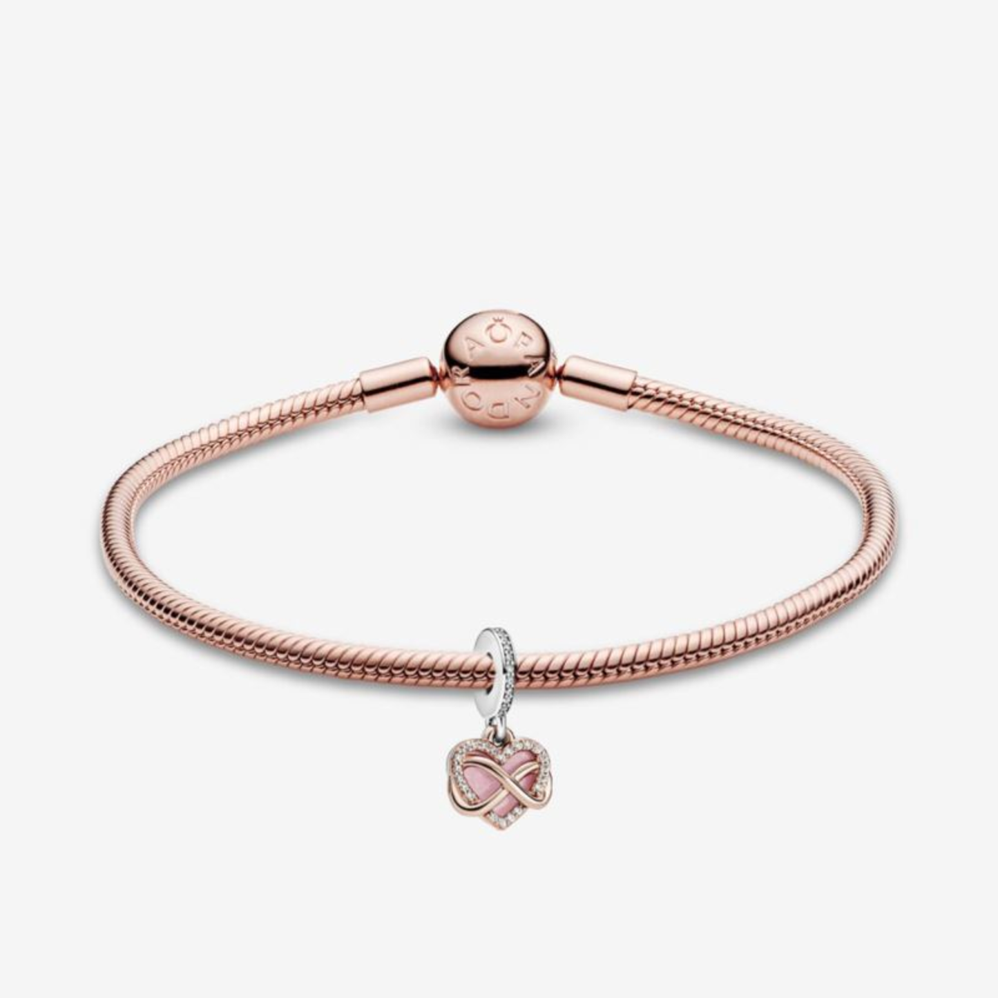 SPARKLING INFINITY HEART BRACELET - (SIZE 7.5)