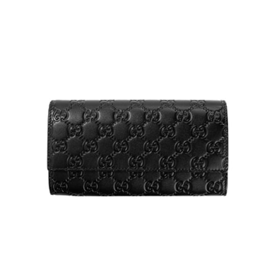 GG Bi-fold Long Wallet, Black