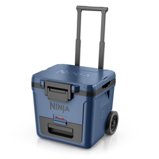 FROSTVAULT 30QT WHEELED COOLER W/ COLD DRY ZONE LAKESHORE BLUE