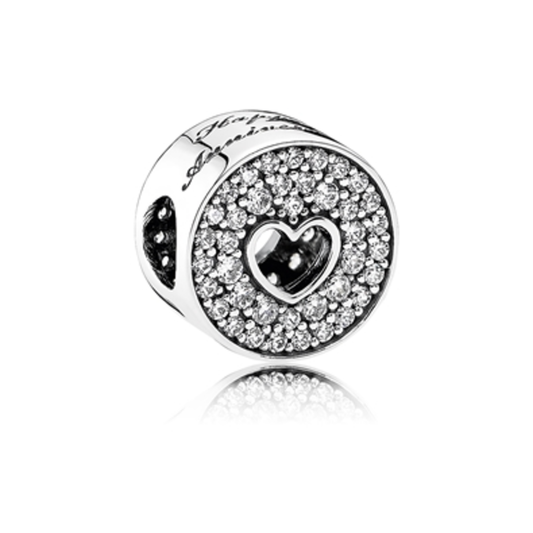 ANNIVERSARY CELEBRATION CHARM, CLEAR CZ