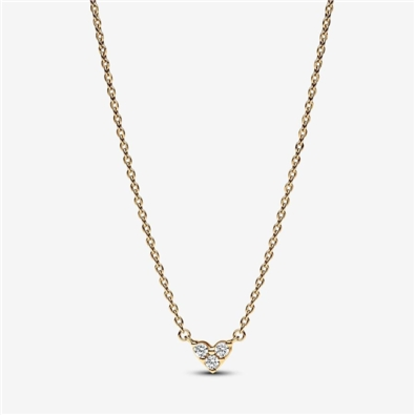 TRIPLE STONE HEART COLLIER NECKLACE