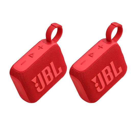 GO 4 ULTRA-PORTABLE BLUETOOTH SPEAKER - SET OF 2 RED