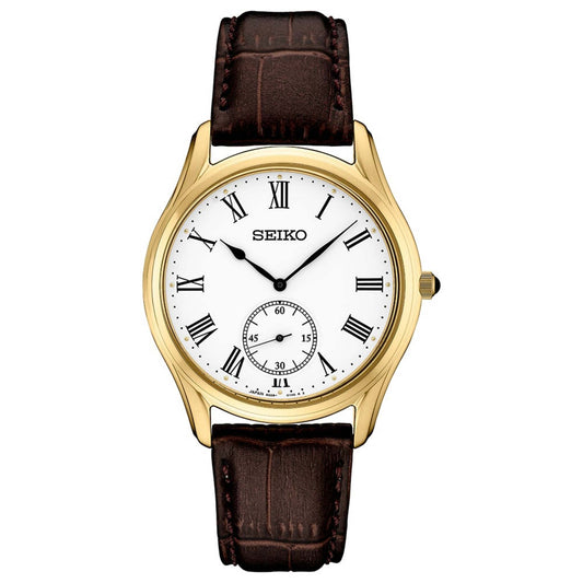 MENS ESSENTIALS LEATHER STRAP WATCH