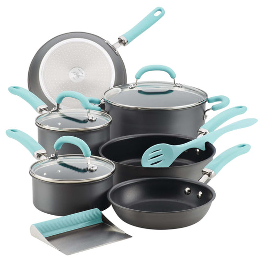 CREATE DELICIOUS 11PC HARD ANODIZED NONSTICK COOKWARE