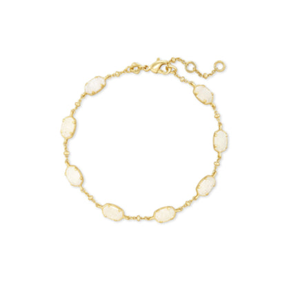 EMILIE LINK BRACELET GOLD IRIDESCENT, GOLD IRIDESCENT DRUSY