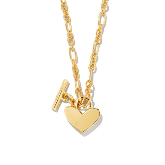 HEART PADLOCK PENDANT NECKLACE, 18K GOLD VERMEIL