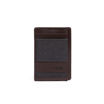 ALPHA MONEY CLIP CARD CASE ANTHRACITE