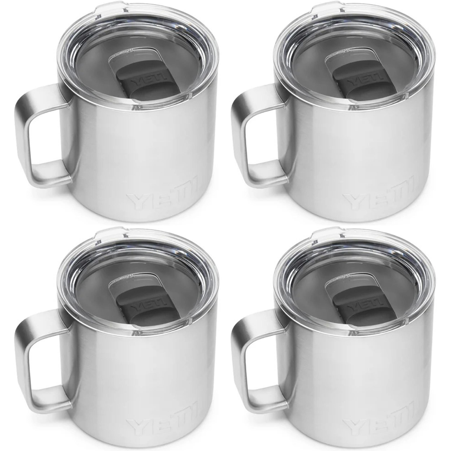 YETI RAMBLER 14 OZ. MUG WITH MAGSLIDER LID - STAINLESS STEEL (4-PACK)