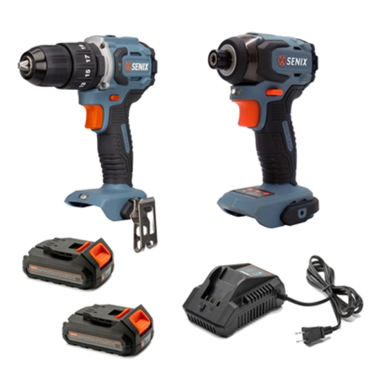 20V HAMMER DRILL, IMPACT DRIVER COMBO, BLUE
