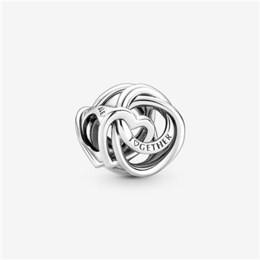 FAMILY ALWAYS ENCIRCLED HEART CHARM